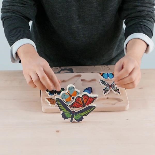 Mariposas de madera | Bajo | Juguetes Montessori