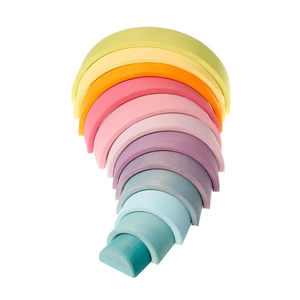 Arcoiris Waldorf de madera pastel | Juguete Waldorf