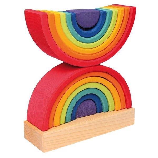 Arcoiris doble de madera Waldorf