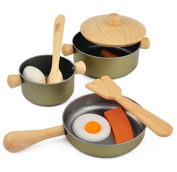 SET UTENSILIOS DE COCINA PLANTOYS | PLAN3413 | Juguetes de madera ecológicos, educativos y originales