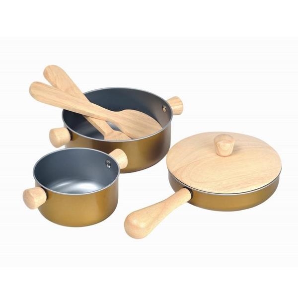 SET UTENSILIOS DE COCINA PLANTOYS | PLAN3413 | Juguetes de madera ecológicos, educativos y originales