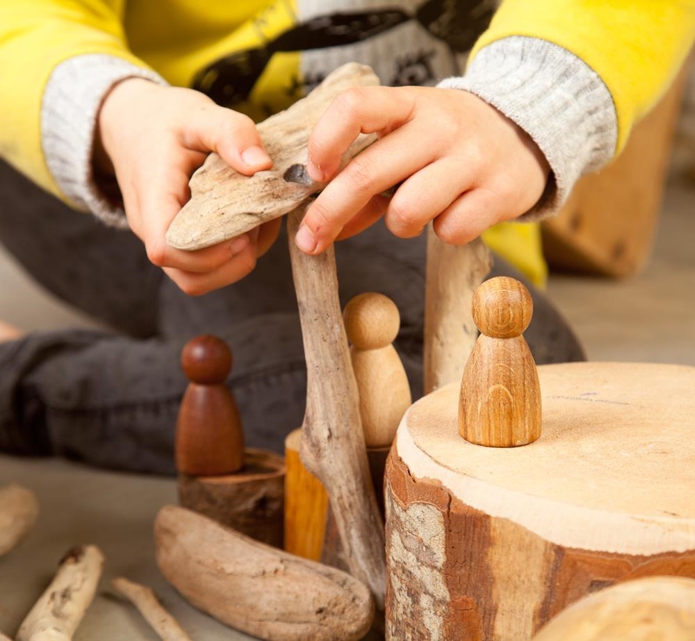 3 NINS DE MADERA NATURAL | GRA-17169 | Juguetes de madera ecológicos, educativos y originales